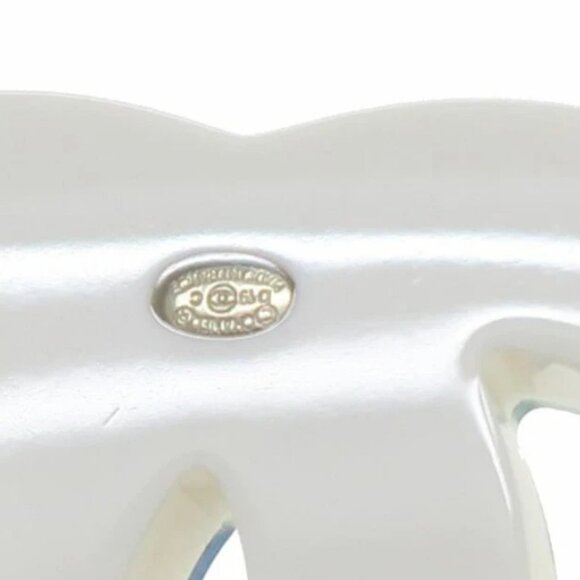 CHANEL CC Logo Rainbow Multicolor Lame Brooch Gold Tone D19C Pin Auth - Picture 7 of 10